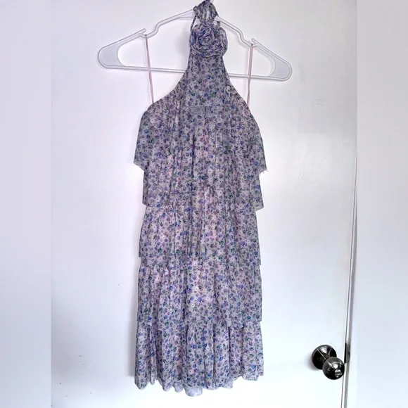 Altard State Floral Halter Rose Purple & Blue Dress Size Small πππ NWT π€ - Picture 1 of 5